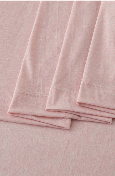 Shop Woven & Weft Jersey Knit Sheet Set In Blush Pink