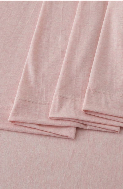 Woven & Weft Jersey Knit Sheet Set In Blush Pink