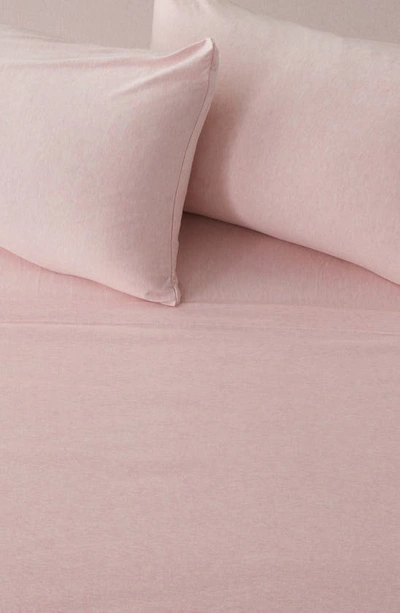 Shop Woven & Weft Jersey Knit Sheet Set In Blush Pink