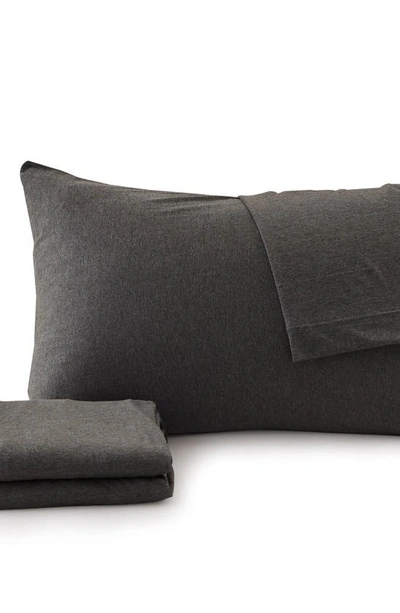 Shop Woven & Weft Jersey Knit Sheet Set In Charcoal