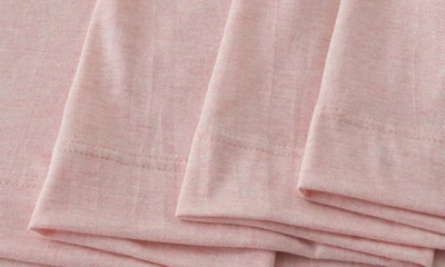 Shop Woven & Weft Jersey Knit Sheet Set In Blush Pink