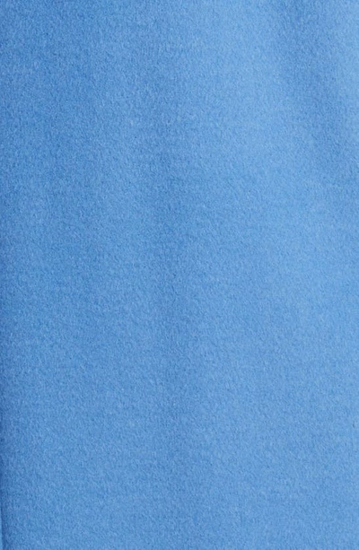 Shop Sam Edelman Longline Wool Blend Coat In Lake Blue
