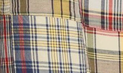 Shop Visvim Yardbird Patchwork Madras Plaid Sport Coat In Yellow Plaid Multi