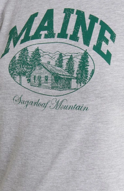Shop Golden Hour Maine Sugarloaf Mountain Graphic T-shirt In Heather Grey