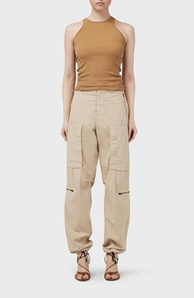 Rag & Bone The Essential Rib Organic Pima Cotton Blend Tank In Tobacco
