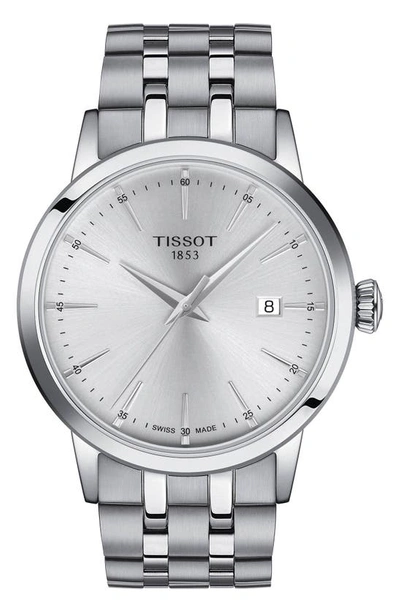 Shop Tissot Classic Dream Bracelet Watch, 42mm In Silver