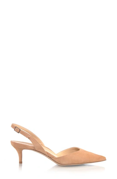 Marion Parke Classic Slingback Pointed Toe Pump In Caramel