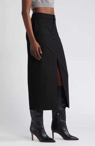 Shop Open Edit Suited Midi Column Skirt In Black