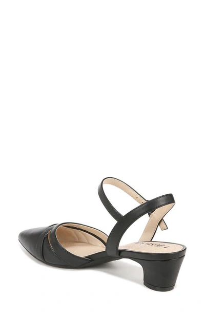 Shop Lifestride Marlee Ankle Strap Pointed Toe Sandal In Black-dm