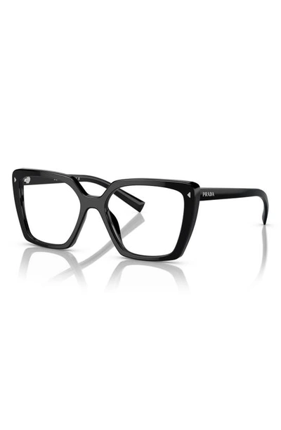 Shop Prada 51mm Square Optical Glasses In Black