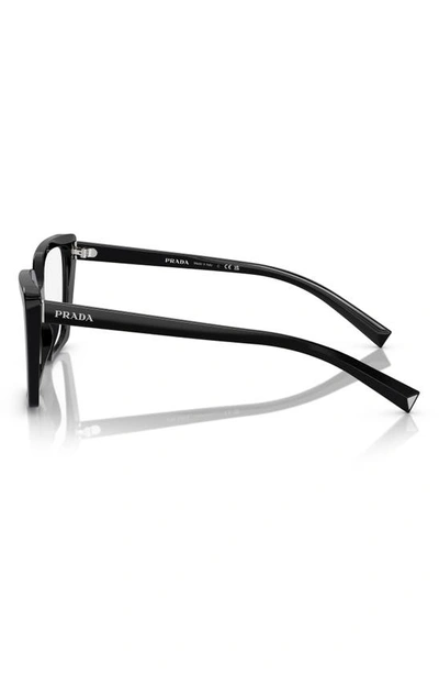 Shop Prada 51mm Square Optical Glasses In Black