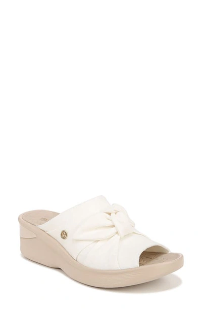 Shop Bzees Smile Ii Wedge Slide Sandal In White