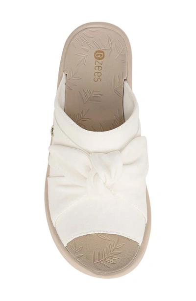 Bzees Smile Ii Wedge Slide Sandal In White
