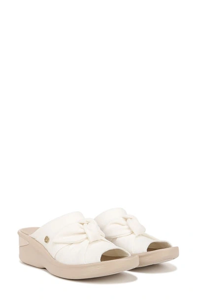 Bzees Smile Ii Wedge Slide Sandal In White