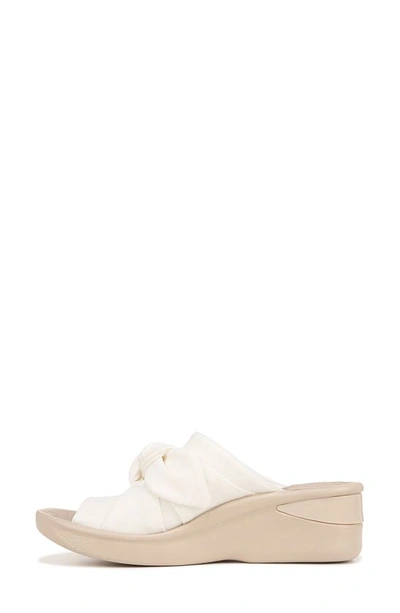 Bzees Smile Ii Wedge Slide Sandal In White