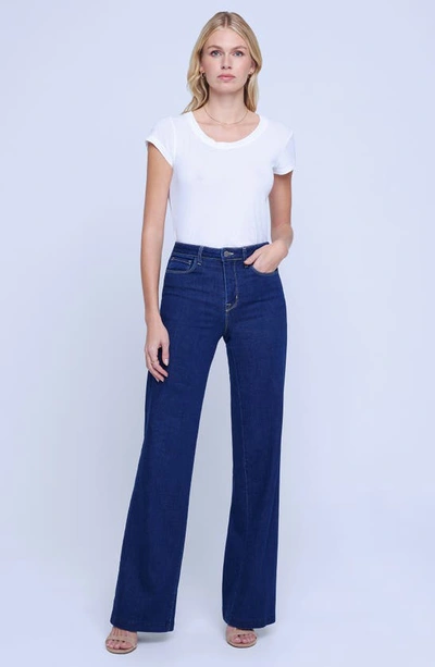 Shop L Agence Clayton Wide Leg Jeans In Tustin