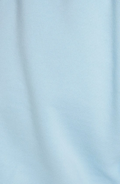 Shop Versace 1978 Re-edition Logo Cotton Sweat Shorts In Pale Blue/ Bianco