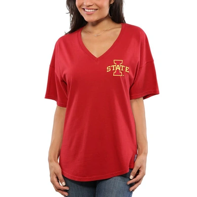 Shop Spirit Jersey Cardinal Iowa State Cyclones  Oversized T-shirt