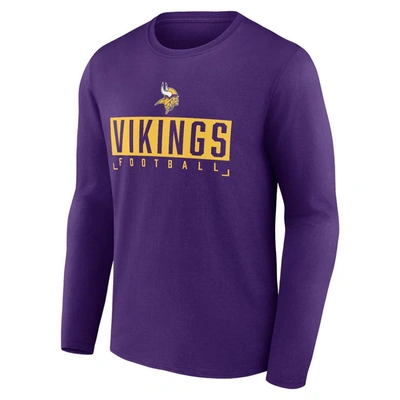 Shop Fanatics Branded Purple Minnesota Vikings Big & Tall Wordmark Long Sleeve T-shirt
