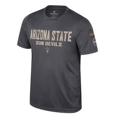 Shop Colosseum Charcoal Arizona State Sun Devils Oht Military Appreciation  T-shirt
