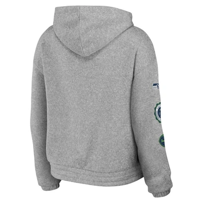 Wear By Erin Andrews Heather Gray Seattle Seahawks Full-zip Hoodie In Heather Gray