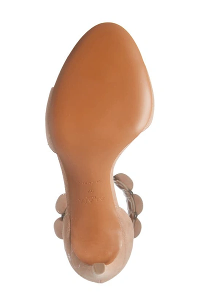 Shop Alaïa Bombe Sandal In Natural Skin