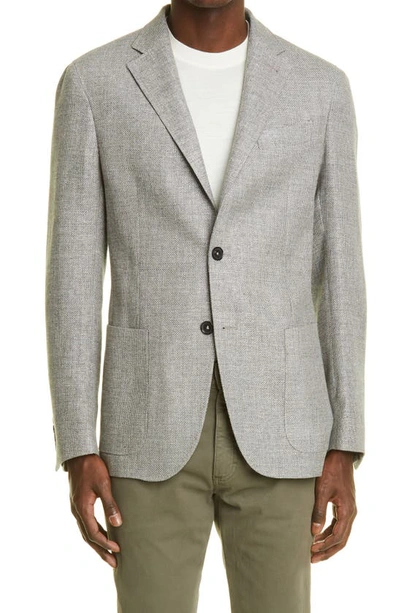 Shop Zegna Wool & Linen Sport Coat In Grey