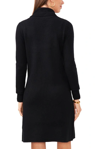 Shop Vince Camuto Long Sleeve Sweater Dress In Rich Black