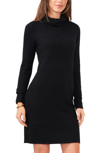 Shop Vince Camuto Long Sleeve Sweater Dress In Rich Black