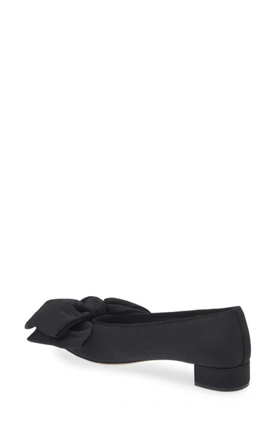 Loeffler Randall Noa Bow Pointed Toe Block Heel Pump In Black