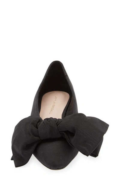 Loeffler Randall Noa Bow Pointed Toe Block Heel Pump In Black