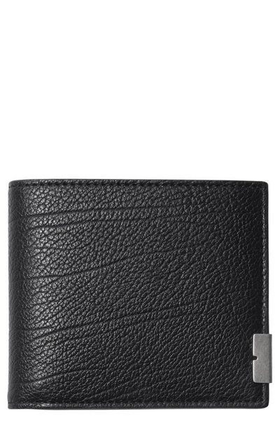 Shop Burberry Leather Bifold Wallet In Black