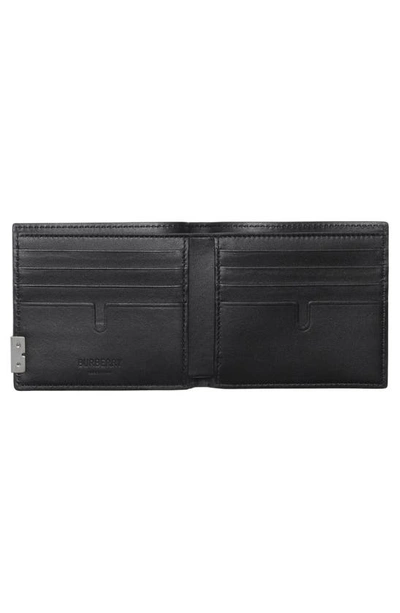 Shop Burberry Leather Bifold Wallet In Black