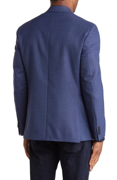 Shop Jb Britches Microcheck Wool Sport Coat In Blue