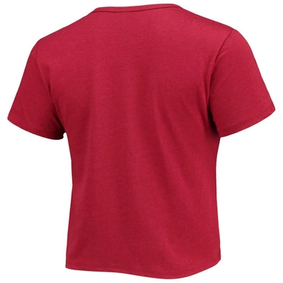Shop Zoozatz Crimson Alabama Crimson Tide Core Laurels Cropped T-shirt