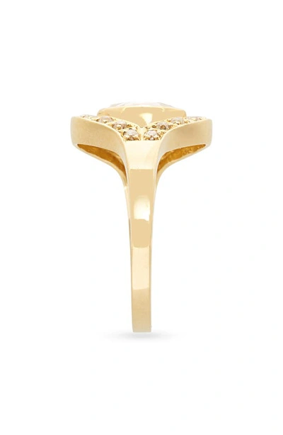 Shop Sethi Couture Chandra Diamond Ring In Gold
