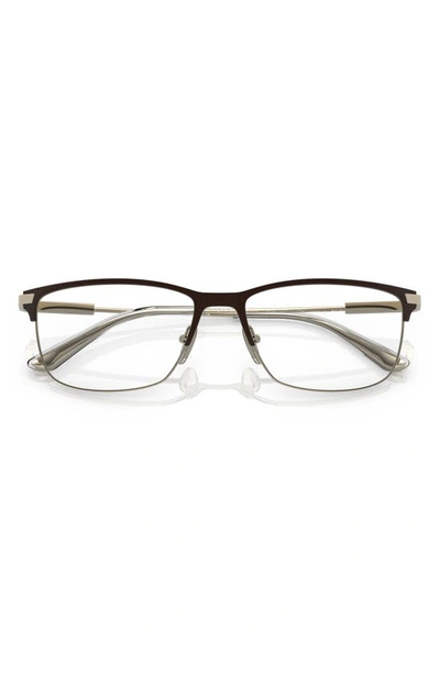 Shop Prada 52mm Rectangular Optical Glasses In Pale Gold