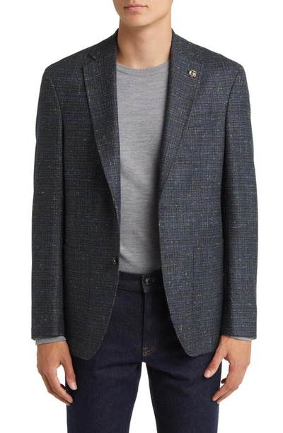 Shop Ted Baker Keith Slim Fit Soft Construction Neppy Wool & Silk Sport Coat In Blue