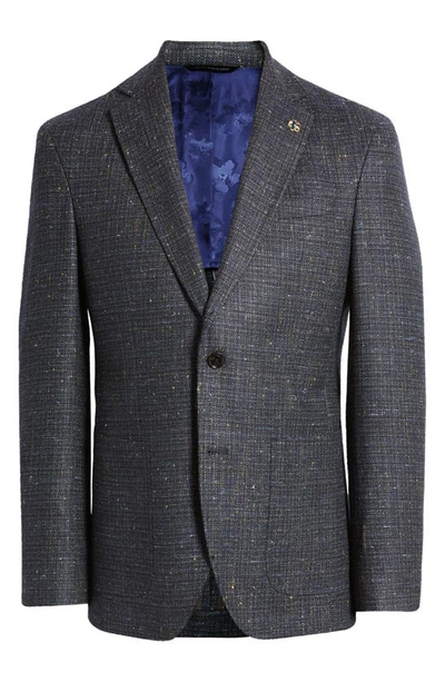 Shop Ted Baker Keith Slim Fit Soft Construction Neppy Wool & Silk Sport Coat In Blue