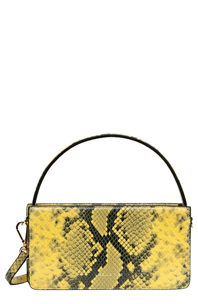 Shop Liselle Kiss Logan Leather Top Handle Bag In Canary