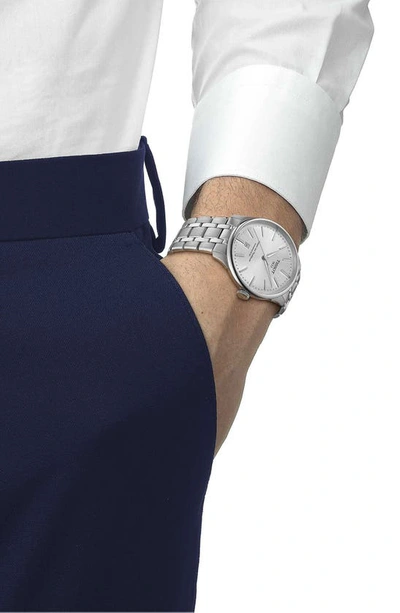Shop Tissot Chemin Des Tourelles Powermatic 80 Bracelet Watch, 39mm In Silver