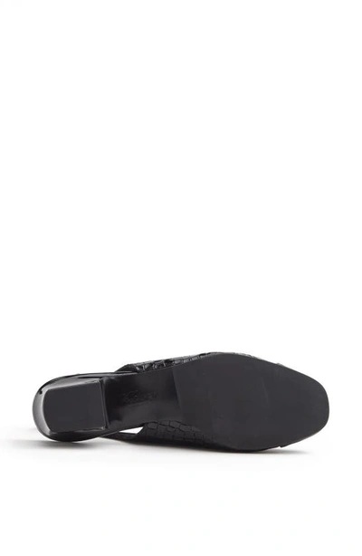 Trotters 'dea' Slingback In Black Croco