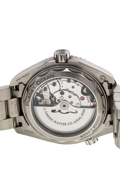 Shop Watchfinder & Co. Omega  2021 Planet Ocean Bracelet Watch, 44mm In Black/ Silver