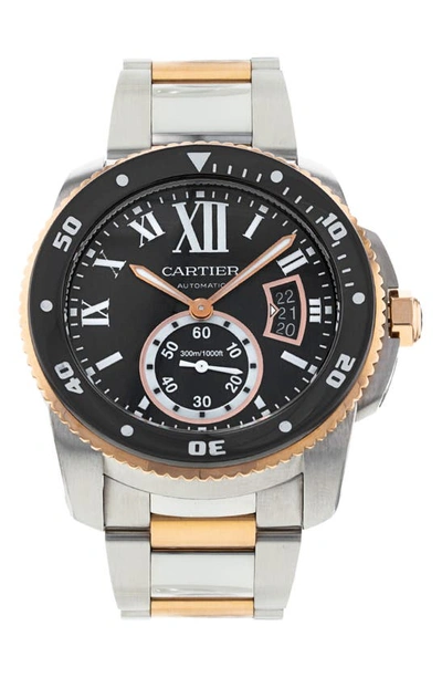Shop Watchfinder & Co.  Calibre Water Resistant Bracelet Watch, 42mm In Black/ Silver