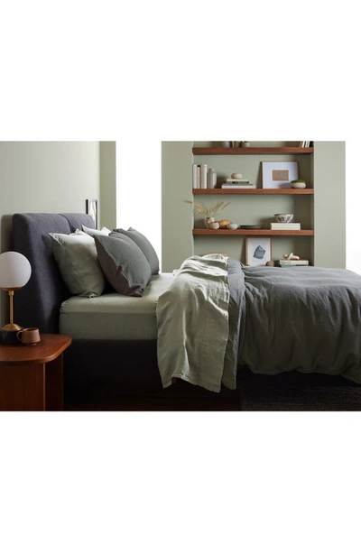 Parachute Linen Top Sheet In Moss