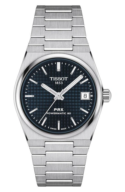 Shop Tissot Prx Powermatic 80 Bracelet Watch, 35mm In Silver