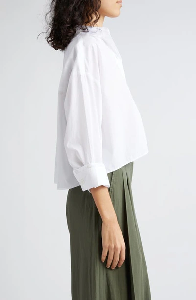 Shop Twp Soon To Be Ex Cotton Button-up Crop Shirt In White