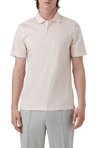 Shop Bugatchi Victor Ooohcotton® Floral Polo In Salmon