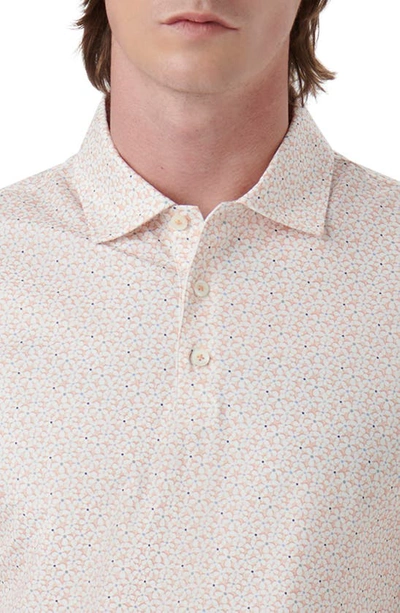 Shop Bugatchi Victor Ooohcotton® Floral Polo In Salmon