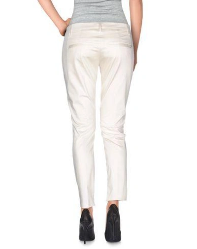 Shop Dondup Casual Pants In Ivory